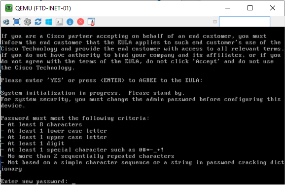 Setup new Password FTD Setup New Password FTD