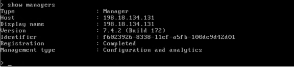 Verification from FTD Manager Verification from FTD