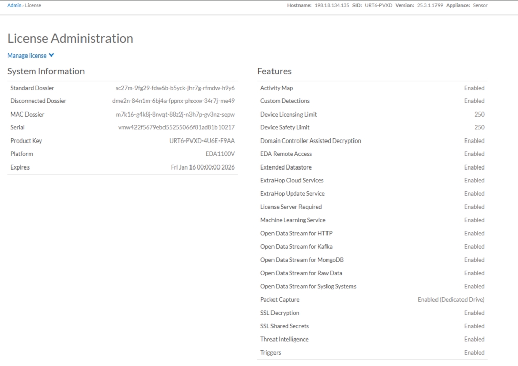 EDA License Registered Status EDA License Registered Status
