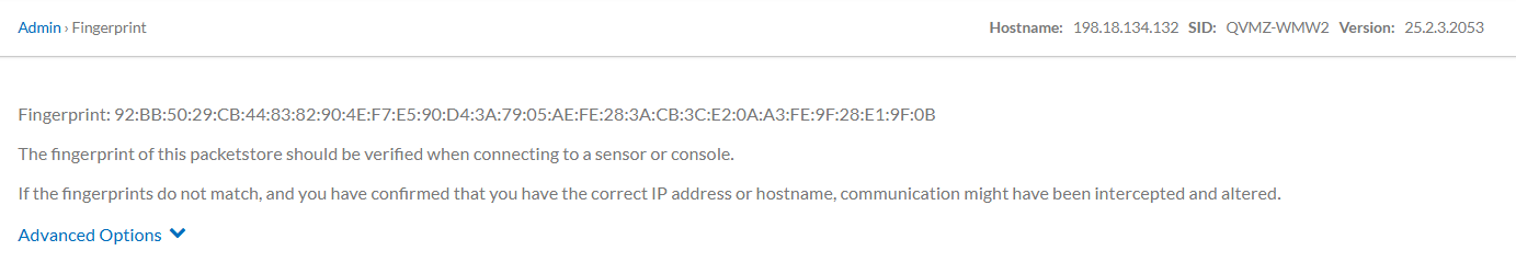 Figure: Fingerprint Node 1 Fingerprint Node 1