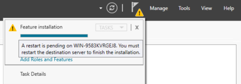 Installation Finish - Pending restart Installation Finish - Pending restart