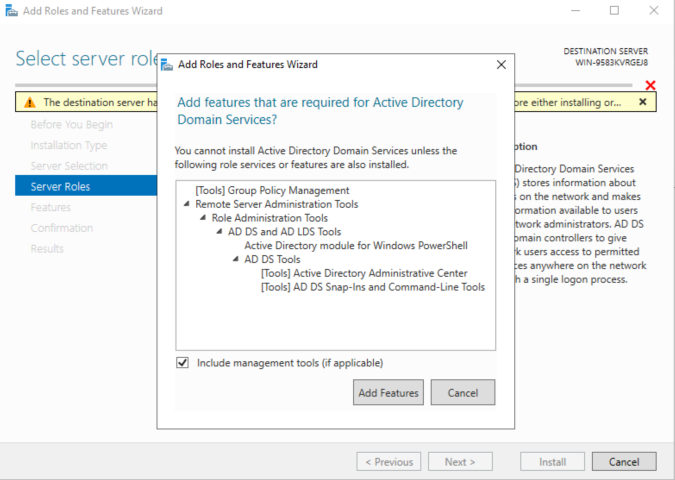 Add Roles and Features Wizard Add Roles and Features Wizard